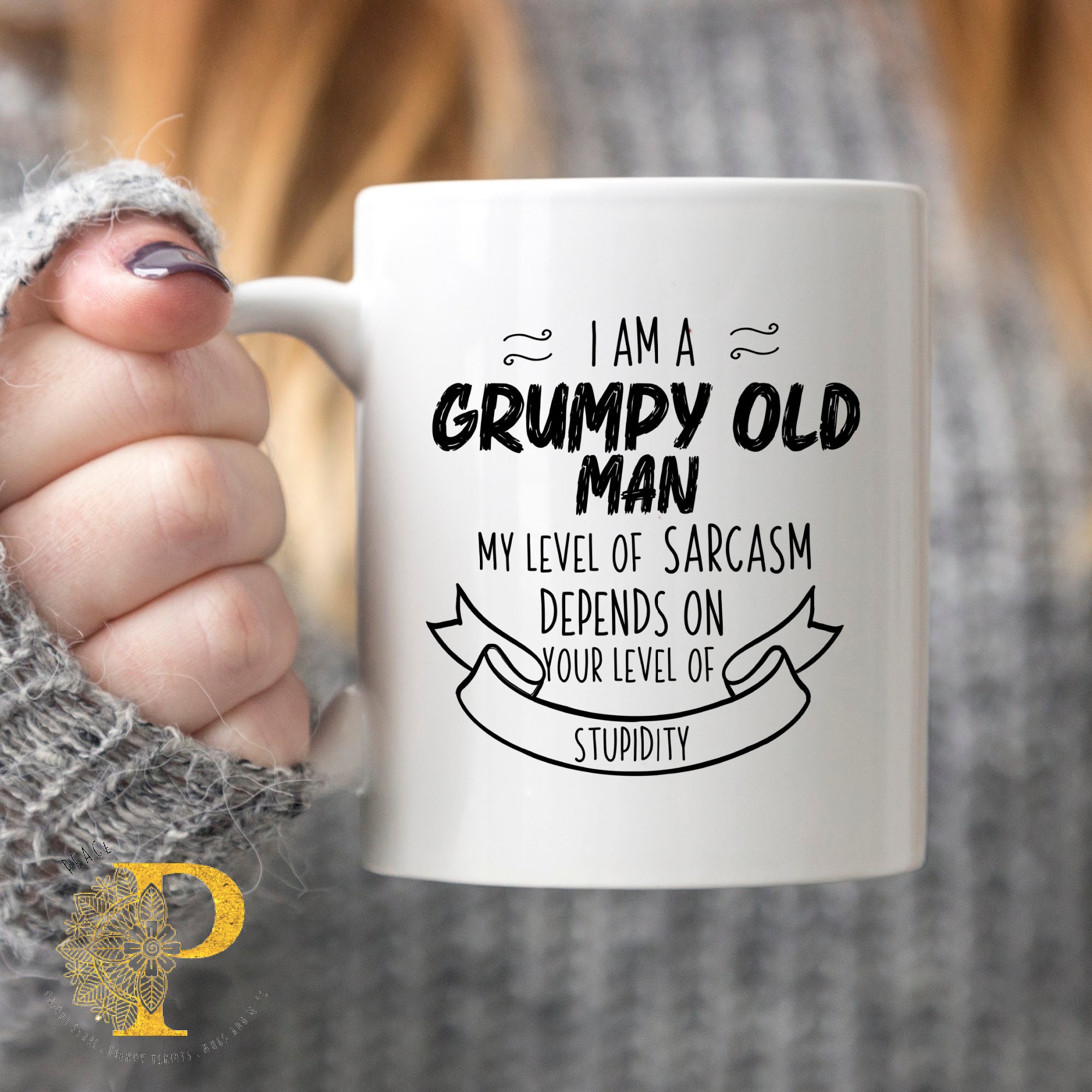 Grumpy old man funny mug Gift for grandpa Hubby Gift Etsy