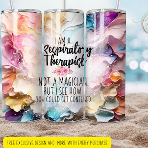 respiratory therapist funny   tumbler wrap 3d    Skinny Tumbler Designs | Sublimation Templates | 20oz Tumbler PNG | Digital Download