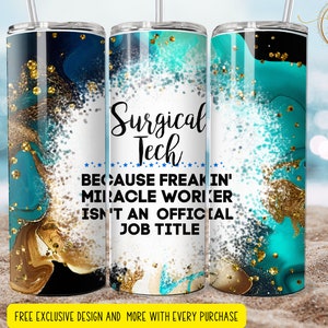 20 oz surgical tech tumbler wrap    Skinny Tumbler Designs | Sublimation Templates | 20oz Tumbler PNG | Digital Download