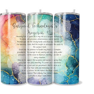 20 oz surgical tech prayers  tumbler wrap    Skinny Tumbler Designs | Sublimation Templates | 20oz Tumbler PNG | Digital Download