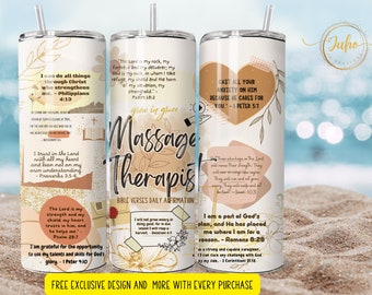 massage  therapist affirmation  tumbler wrap 3d    Skinny Tumbler Designs | Sublimation Templates | 20oz Tumbler PNG | Digital Download