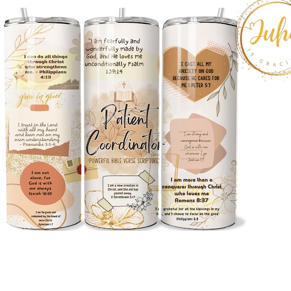 patient  coordinator  affirmation tumbler wrap   Skinny Tumbler Designs | Sublimation Templates | 20oz Tumbler | affirmation bible  Tumbler