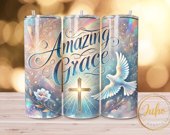 Bible verse amazing grace  20 oz  Skinny Tumbler Designs | Sublimation Templates | 20oz Tumbler PNG | christian  wrap Tumbler