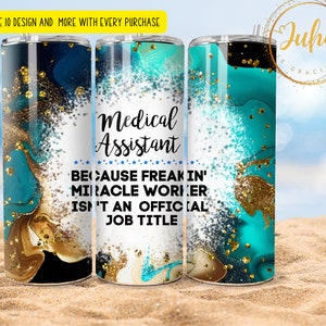 20 oz medical assistant   Skinny Tumbler Designs | Sublimation Templates | 20oz Tumbler PNG | medical   team  wrap Tumbler