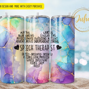 speech  therapist heart  tumbler wrap 3d    Skinny Tumbler Designs | Sublimation Templates | 20oz Tumbler PNG | Digital Download