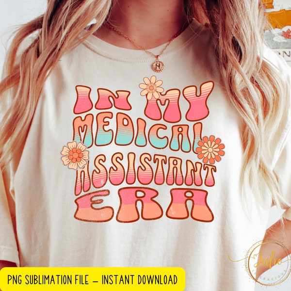 medical assistant  era   PNG, Counselor Png, medical assistant Sublimation Designs, Retro medical team Png Designs, Groovy medical