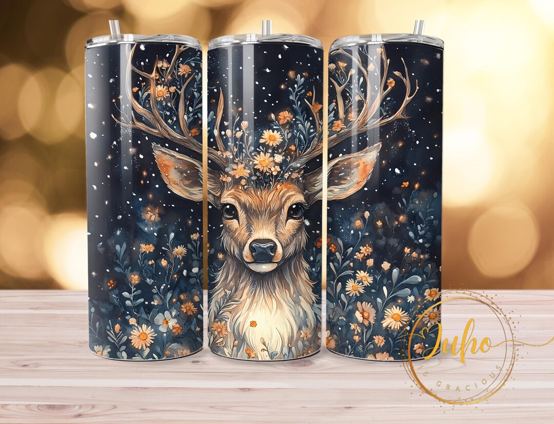 Christmas Reindeer 20 Oz Skinny Tumbler Design , Tumbler Wrap , Tumbler ...