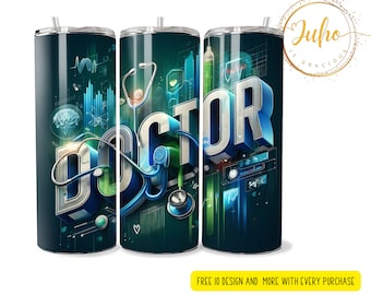 20 oz   doctor   Tumbler wrap Sublimation   Skinny Tumbler Designs | Sublimation Templates | 20oz Tumbler PNG | Digital Download