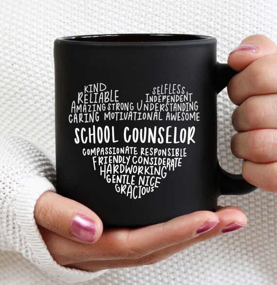 School Counselor Heart Saying Mug School Counselor Mug Etsy