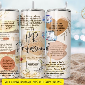 20 oz   human resources professional Tumbler Sublimation   Skinny Tumbler Designs | Sublimation Templates | affirmation tumbler