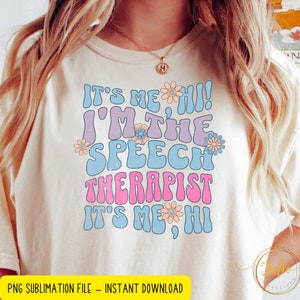 logopedist hallo retro png, Logopedie Shirt, SLP Shirt, Logopedist Gift, SLP Gift, Spraak Taal Patholoog Shirt