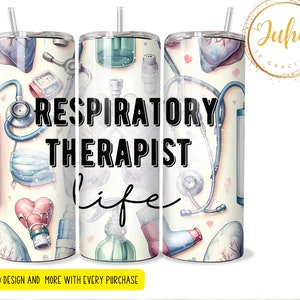 respiratory therapist life   tumbler wrap 3d    Skinny Tumbler Designs | Sublimation Templates | 20oz Tumbler PNG | Digital Download
