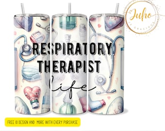 ademtherapeut life beker wrap 3d magere bekerontwerpen | Sublimatiesjablonen | Beker van 20 oz, png PNGEgg | Digitale download
