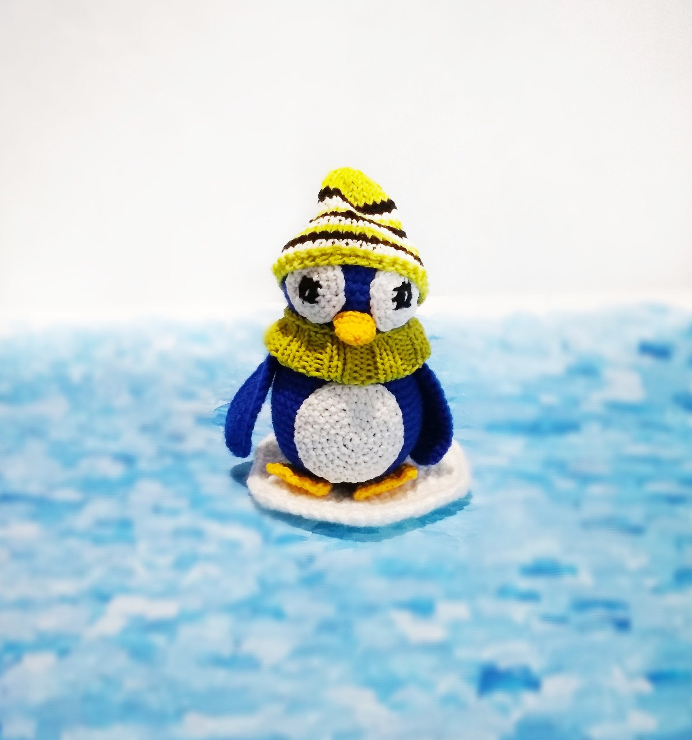 blue stuffed penguin