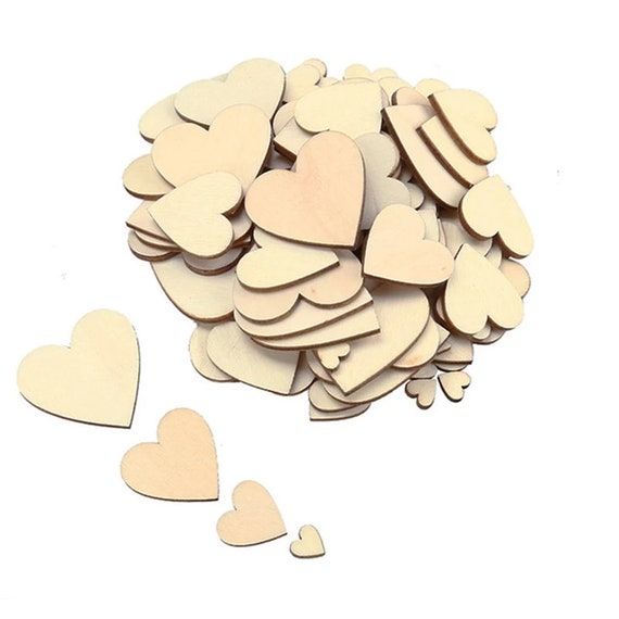30 x 40mm Wooden Heart shapes Laser Cut Blank Embellishments Craft 40mm x 40mm 