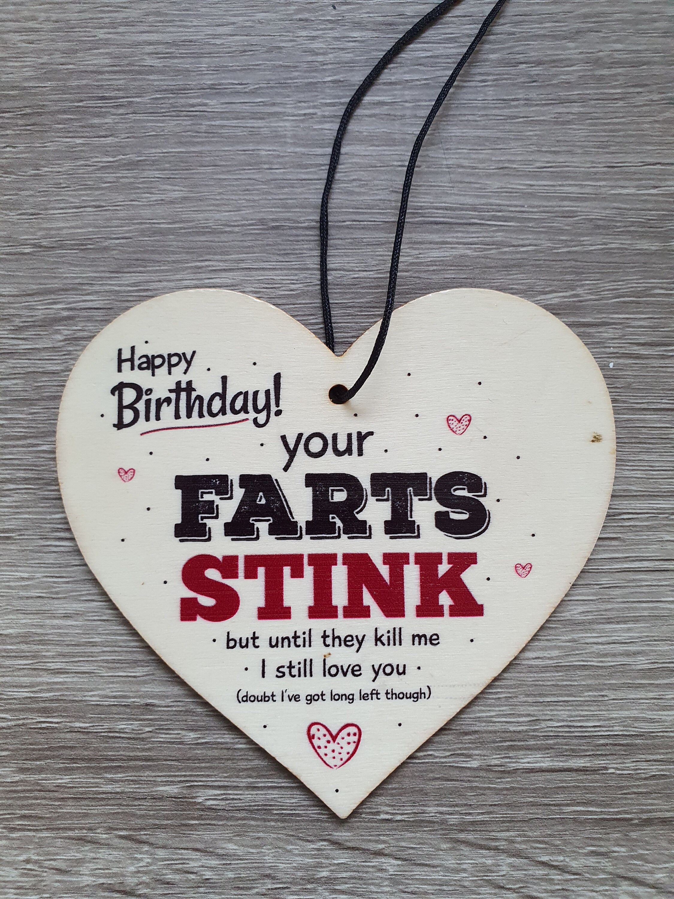 Lustige Geburtstagskarte 'Happy Birthday From The One Who Endures Your Farts' – Perfekt Für Ehepartner