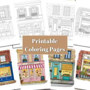 Printable Coloring Pages I Bundle of 4 Pictures