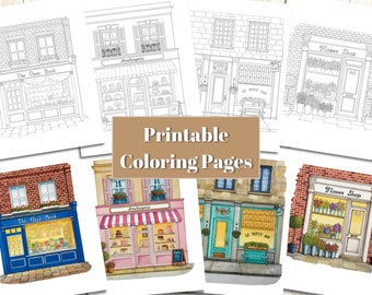 Printable Coloring Pages I Bundle of 4 Pictures