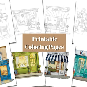 Páginas para colorear imprimibles I Paquete de 4 imágenes