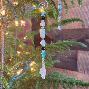 Kristalornament, helende edelsteenornament, ijspegelornament, kristalcadeau, kwartsornament, huisdecor kristal, kerstcadeau onder de 20