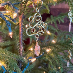 Weihnachtswunschornament, Kristallverzierung, Kristallabsichtsverzierung, Kristallverzierung, Feiertagskristallgeschenk, Geschenk unter 20 Dollar