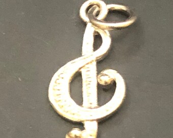 925 Treble Clef, Silver Treble Clef Symbol, Treble Clef 925, Sterling Silver Treble clef Pendant, Music Pendant, 925 Music Pendant