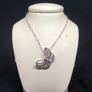 925 CNA Sterling Butterfly Necklace, Sterling Silver Butterfly, Butterfly Necklace, Necklace, Necklaces