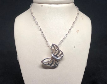 925 CNA Sterling Butterfly Necklace, Sterling Silver Butterfly, Butterfly Necklace, Necklace, Necklaces