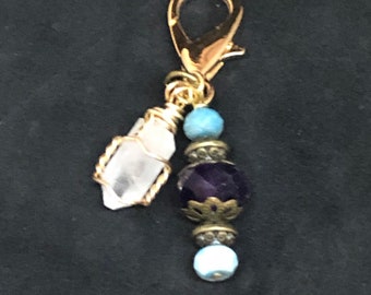 Amuleto de cristal de amatista para mascotas, amuleto de cristal para collar, amuleto para mascotas, amuleto curativo para mascotas, amuleto de piedra preciosa para mascotas, amuletos de cristal para mascotas