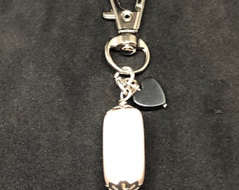 Rose Quartz Healing Pet Charm, Heart Gemstone Collar Charm, Healing Gemstone Collar Charm, Hematite, Rose Quartz Charm