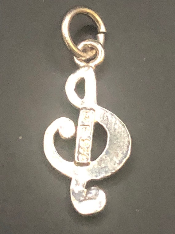 925 Treble Clef, Silver Treble Clef Symbol, Treble Clef 925, Sterling Silver Treble clef Pendant, Music Pendant, 925 Music Pendant View 3