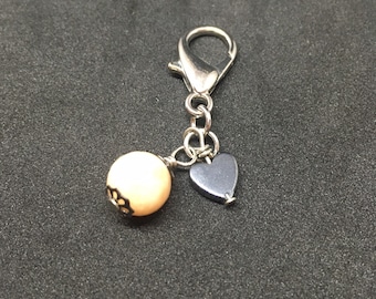 Pink Aventurine & Hematite Star for Small Pet, Healing Pet Charm, Healing Gemstone Collar Charm