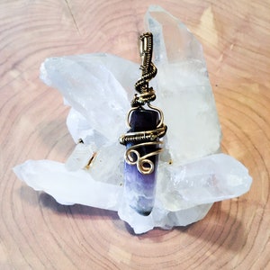 Amethyst Wire Wrapped Pendant, Wire Wrapped Jewelry, Wire Wrapped Necklace, Necklace, Necklaces, Gemstone Jewelry, Jewelry, Hand Made