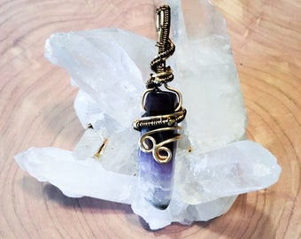 Amethyst Wire Wrapped Pendant, Wire Wrapped Jewelry, Wire Wrapped Necklace, Necklace, Necklaces, Gemstone Jewelry, Jewelry, Hand Made