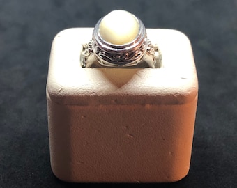 Anillo de nácar de ley 925 talla 7, anillo de plata de ley talla 7, anillo de plata de ley 925, anillo de plata, anillo, anillos, anillo de nácar