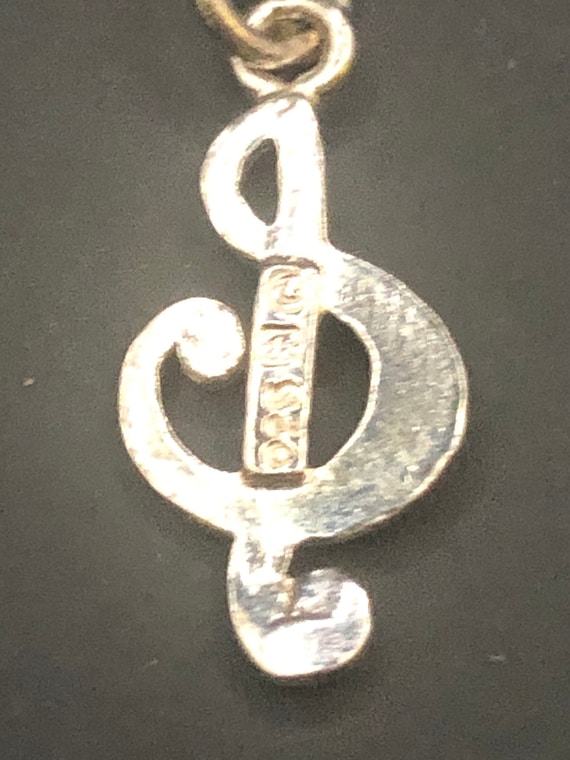925 Treble Clef, Silver Treble Clef Symbol, Treble Clef 925, Sterling Silver Treble clef Pendant, Music Pendant, 925 Music Pendant View 2