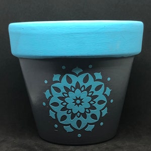 Flower Mandala Succulent Planter, Personalized Flower Pot
