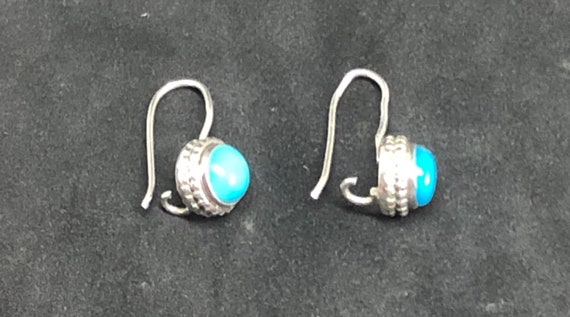 925 Turquoise Earrings, Silver Turquoise Earrings… - image 4
