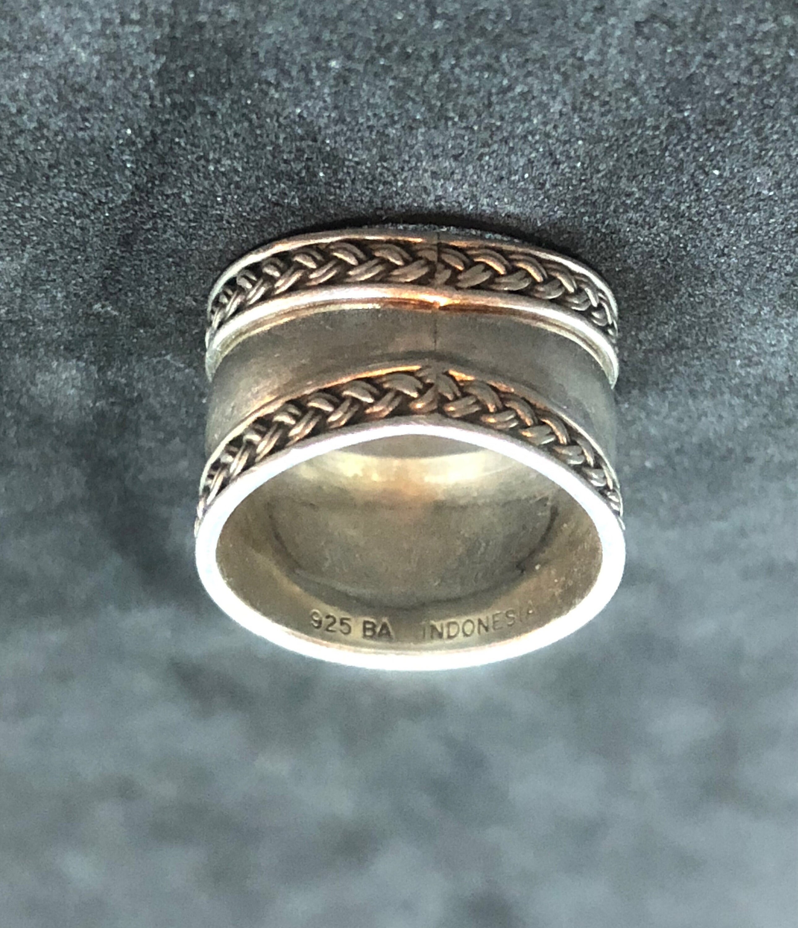 K127 ヴィンテージ SILVER刻印 リング 花 フラワー 彫刻