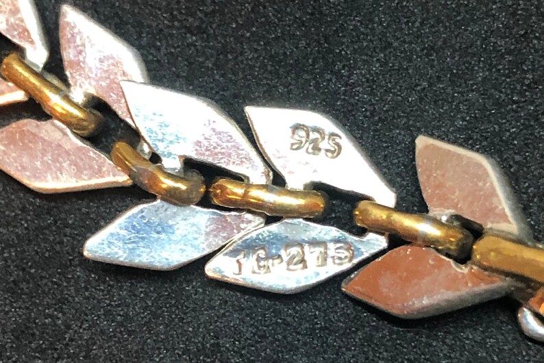 Taxco Silver Vintage Taxco Bracelet Vintage Taxco Mexico Silver /& Brass Bracelet Bracelet