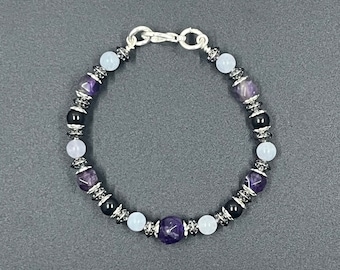 Custom Bracelet, Gemstone Bracelet, Healing Bracelet, Bracelets, Bracelet, Crystal Bracelet, Amethyst, Custom Jewelry, Bracelet for Grief