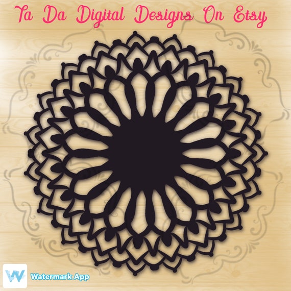 Download Flower Mandala Svg Png Doily Mandala Svg Png Etsy