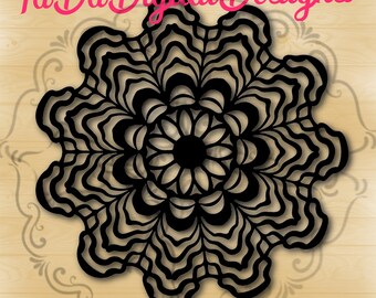 Mandala flor svg / archivo de corte