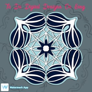 3D mandala svg / 7 layer mandala svg / multi layer  mandala svg