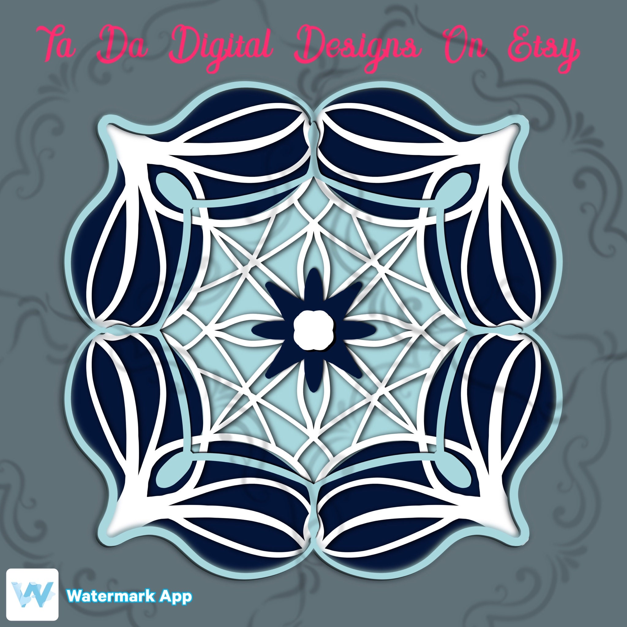 Download 3d Mandala Svg 7 Layer Mandala Svg Multi Layer Mandala Etsy