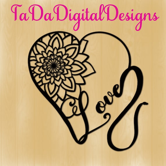 Love / Heart / Valentine Mandala Svg | Etsy