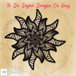 Mandala flower/  zentangle svg/png/jpeg