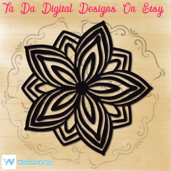 Download Flower Mandala Svg Etsy PSD Mockup Templates