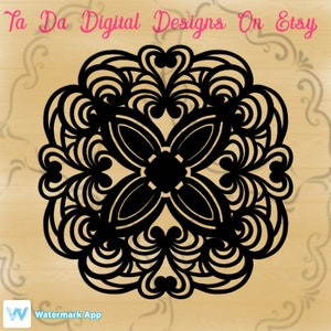 Flower mandala svg / png.  Mandala cutting file / printable