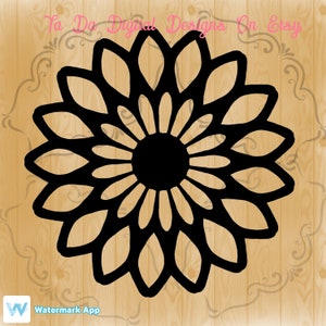 Flower Mandala/svg/cutting File/ Cricut Chipboard 